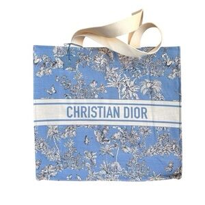 CHRISTIAN DIOR Dioriviera Tote Beige/Blue